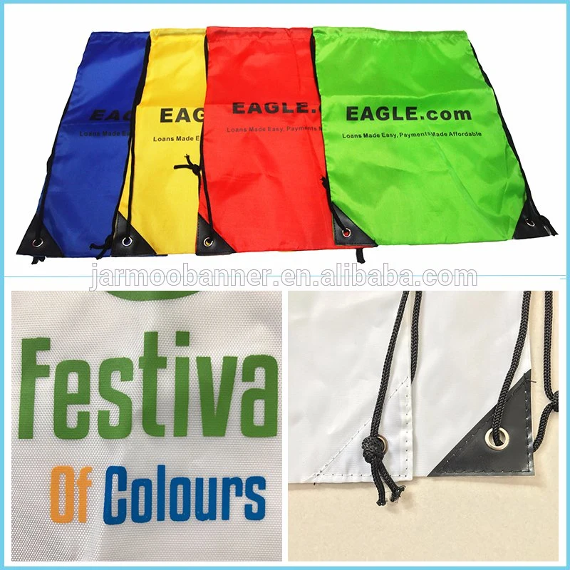 Wholesale White Advertising Cool Drawstring Bags