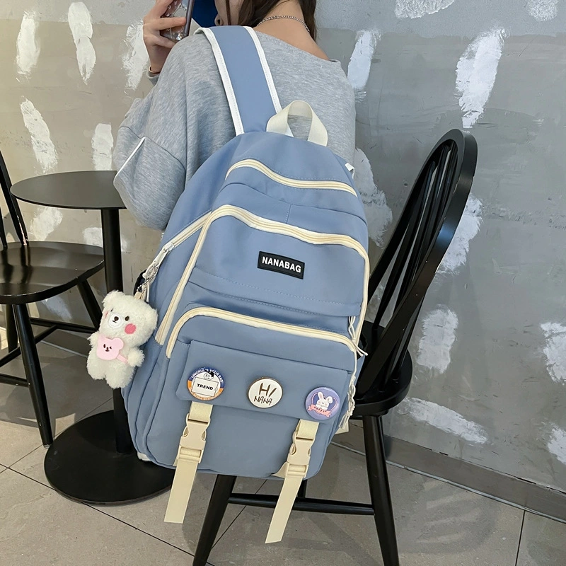 Women Laptop Backpack for Teenage Girls Kawaii College Student Kids Book Bag Rucksack 2022 Canvas School Bags