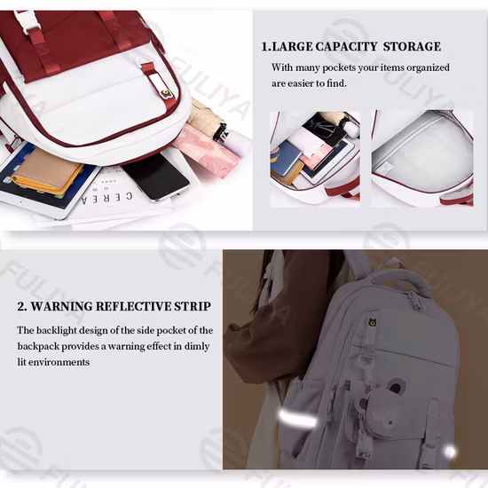 Zonxan Zaino multifunzionale impermeabile alla moda per bambini, adolescenti, ragazze, borsa da viaggio in tela